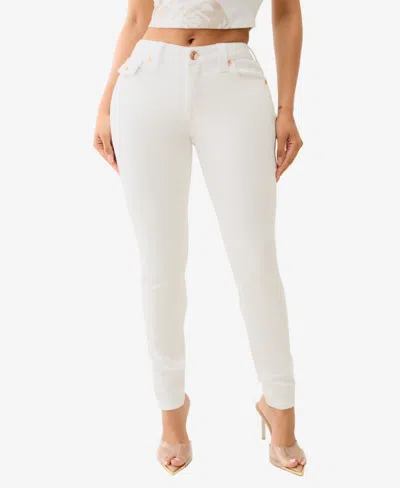 TRUE RELIGION WOMEN'S JENNIE SKINNY CURVY FLAP JEANS