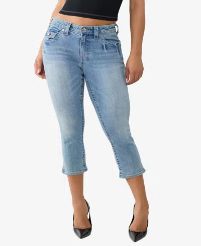 True Religion Women's Jennie Skinny Flap Capri Jeans In Multi