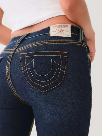True Religion Women's Jennie Spade Pocket Big T Skinny Jean In Blue