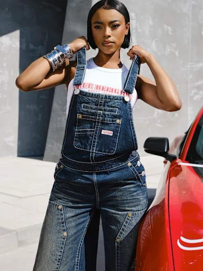 True Religion Women's Jessie Big T Oversized Overall In Blue