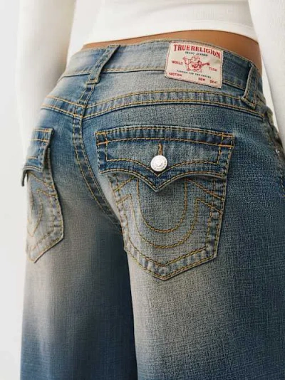 True Religion Women's Jessie Big T Super Baggy Jean In Blue