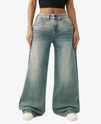 True Religion Women's Jessie Super Baggy Super T Jeans In Blue