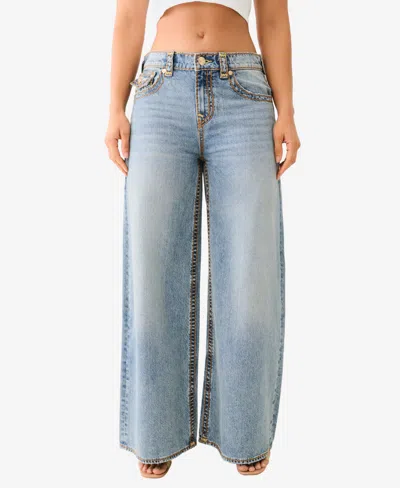 True Religion Women's Jessie Super T Baggy Jeans In Blue