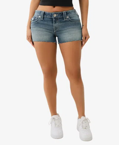 True Religion Women's Joey Big T Wing Cut Off Shorts In Gahan