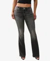 True Religion Joey Flap Pocket Low Rise Flare Jeans In Gray