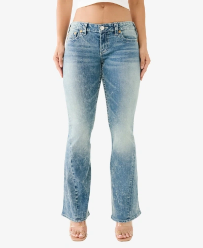 True Religion Women's Joey Low Rise Big T Vintage-like Flare Jeans In Medium Wash