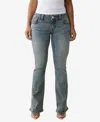 True Religion Women's Joey Low Rise Flare Flap Jeans In Medium Vintage
