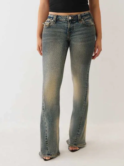 True Religion Women's Joey Low Rise Flare Jean In Blue