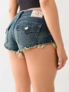 True Religion Joey Flap Pocket Cutoff Denim Shorts In Blue