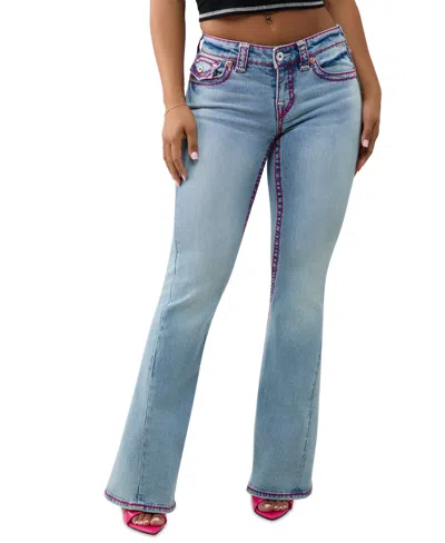 True Religion Women's Joey Low-rise Flare Jeans In Blue