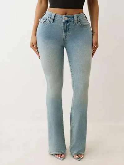 True Religion Women's Joey Mid Rise Flare Jean In Blue