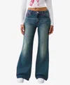 True Religion Women's Katrina High Rise Big T Flare Flap Jeans In Blue