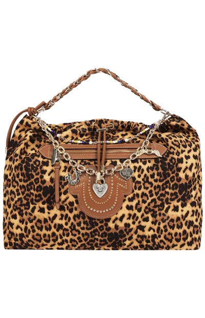 True Religion Women's Leopard Print Soft Hobo Bag In Brown