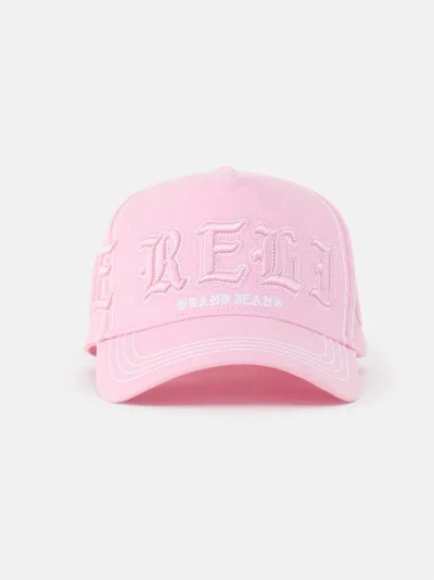 True Religion Women's Logo Script Baseball Hat In Pink
