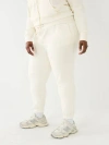 True Religion Women's Lurex Big T Logo Jogger In Neutral