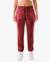 True Religion Women's Lurex Velour Jogger Pants In Cordovan
