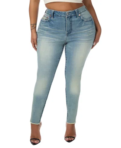 True Religion Women's Mid-rise Skinny Light-rinse Denim Jeans In Blue
