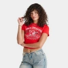 True Religion Women's Og World Tour Buddha Crystal Baby T-shirt In Red