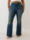 True Religion Women's Plus Becca Mid Rise Bootcut Jean In Blue