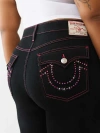 True Religion Women's Plus Jennie Crystal Curvy Skinny Jean In Black