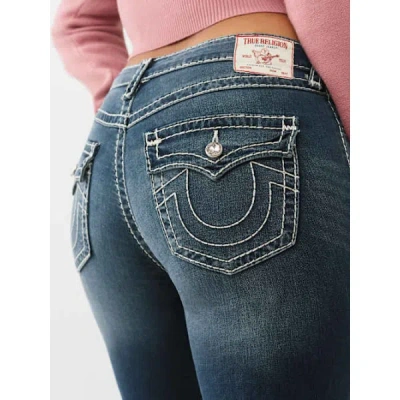 True Religion Women's Plus Jennie Mid Rise Super T Curvy Skinny Jean In Blue
