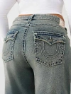 True Religion Women's Plus Jessie Mid Rise Super T Super Baggy Jean In Blue