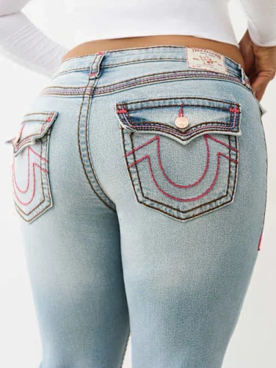 True Religion Women's Plus Joey Mid Rise Super T Flare Jean In Multi
