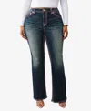 True Religion Women's Plus Size Becca Bootcut Rope Stitch Jean In Blue