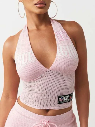 True Religion Women's Printed Sporty Mesh Halter Top In Pattern