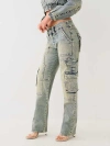 True Religion Women's Ricki Vintage Carpenter Cargo Jean In Multi