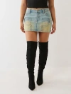True Religion Women's Sadie Carpenter Mini Skirt In Blue