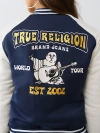 True Religion Women's Satin Varsity Jacket In Blue