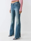 True Religion Women's Side Slit Becca Bootcut Flap Jean In Animal Print