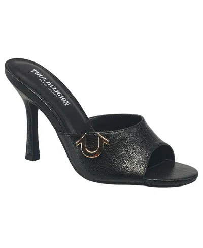 True Religion Women's Sophia Open Toe Heel In Black