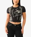 TRUE RELIGION WOMEN'S SS HERITAGE LOGO BABY CREWNECK T-SHIRT
