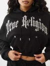 True Religion Women's Studded Girlfriend Pullover Hoodie In Black