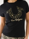 True Religion Women's Studded Horseshoe T-shirt In Black