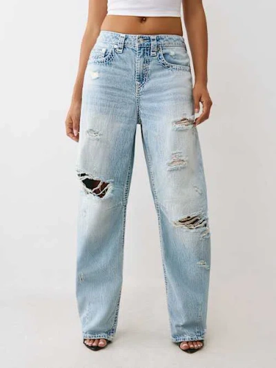 True Religion Women's Super T Balloon Jean In Blue