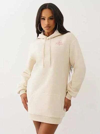 True Religion Women's  Hoodie Dress In Neutral