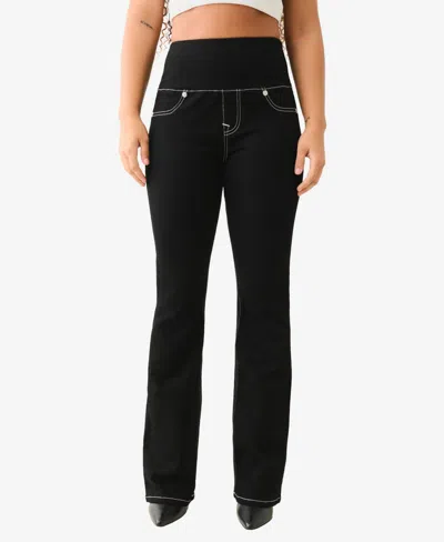 True Religion Women's Truly Snatched Becca Bootcut Pull On Jeans In Body Rinse