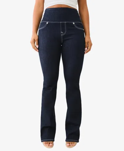 True Religion Women's Truly Snatched Becca Bootcut Pull On Jeans In Body Rinse