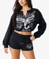True Religion Women's V-notch Pullover Top In Black