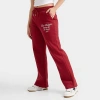 True Religion Women's Lurex Velour Jogger Pants In Red Dahlia 