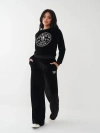 True Religion Women's Velour Crystal Sweatshirt In Black