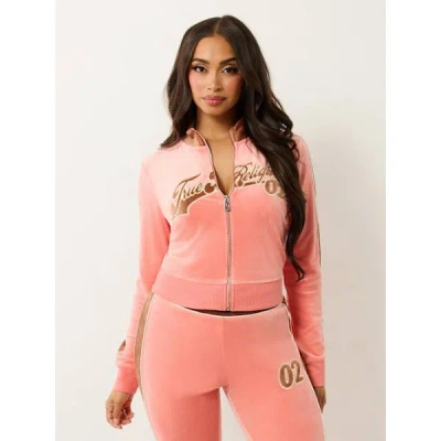 True Religion Women's Velour Panelled Track Jacket In Multi