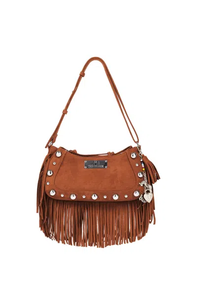 True Religion Women's Vintage Dangle Fringe Hobo Bag In Cognac In Brown