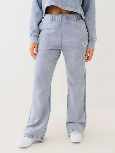 True Religion Women's Vintage Wash Horseshoe Logo Sweat Pant