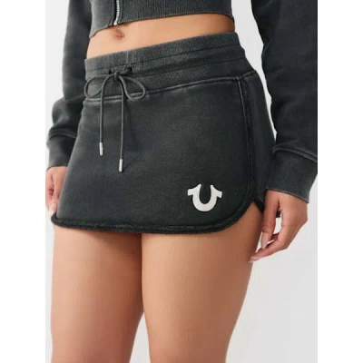 True Religion Women's Vintage Washed Mini Skirt In Black