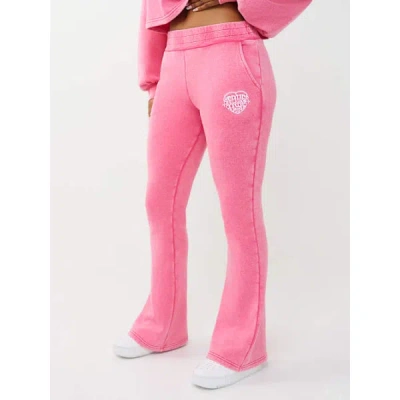 True Religion Women's Washed Heritage Bootcut Sweatpant In Pink