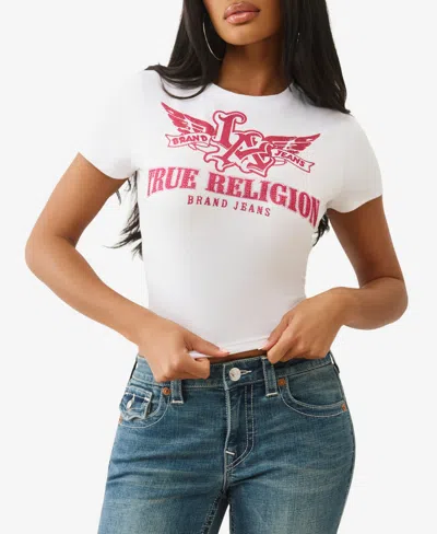TRUE RELIGION WOMEN'S WING CRYSTAL BABY T-SHIRT